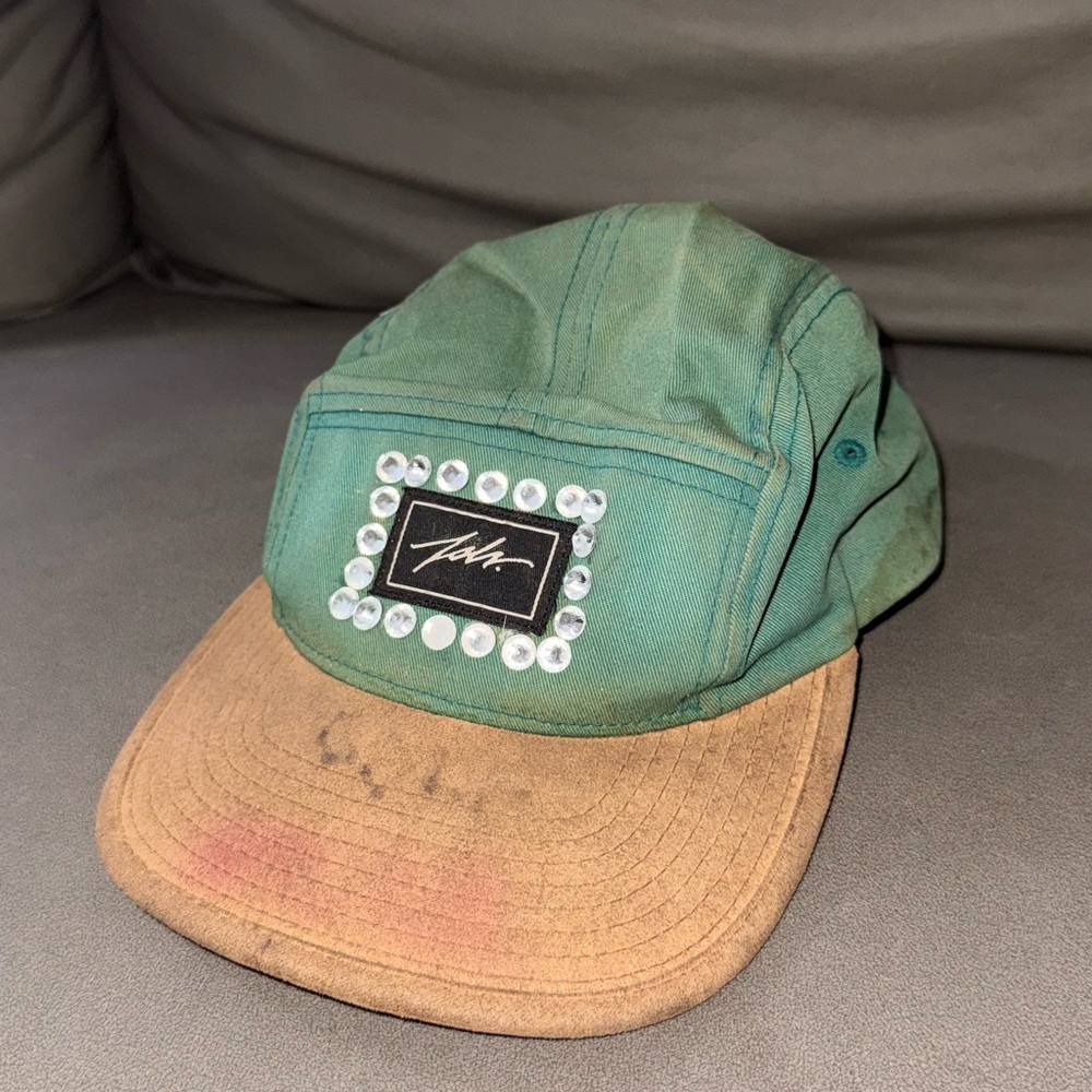 Green Cap with Embellished Patch